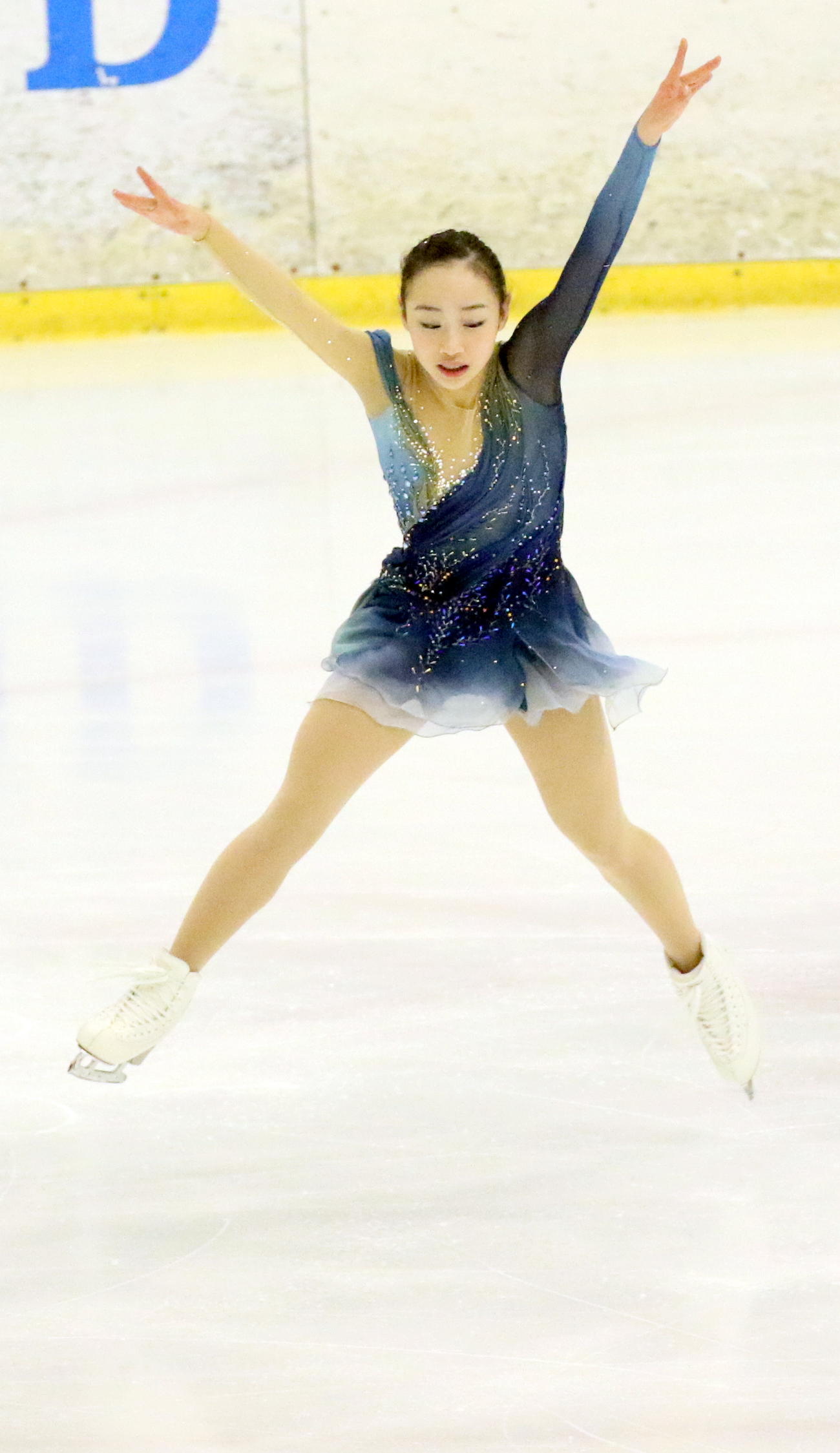 フィギュアスケート中部選手権　女子フリー　シニア転向1年目で初優勝した松生理乃（撮影・木下淳）