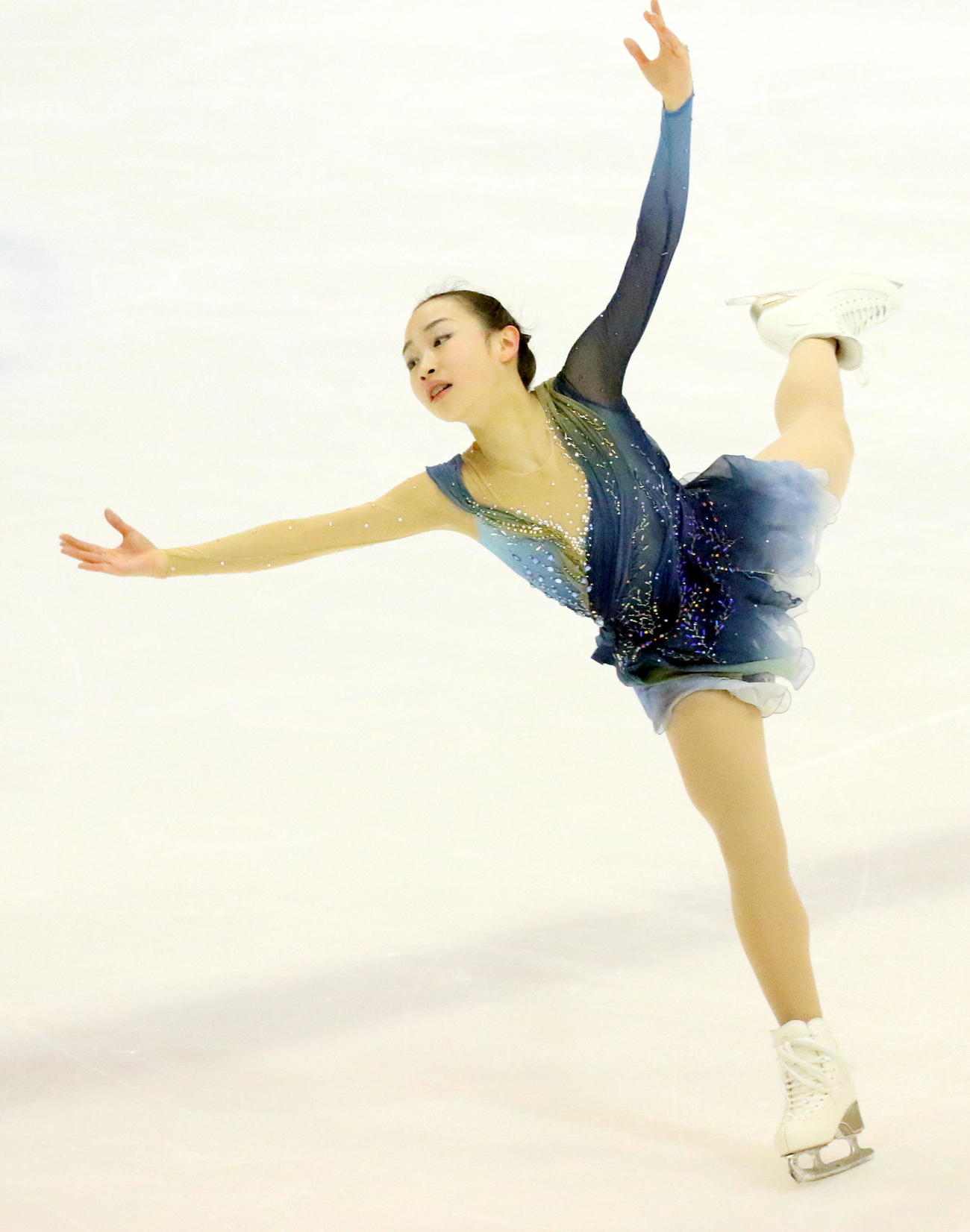 フィギュアスケート中部選手権　女子フリー　シニア転向1年目で初優勝した松生理乃（撮影・木下淳）