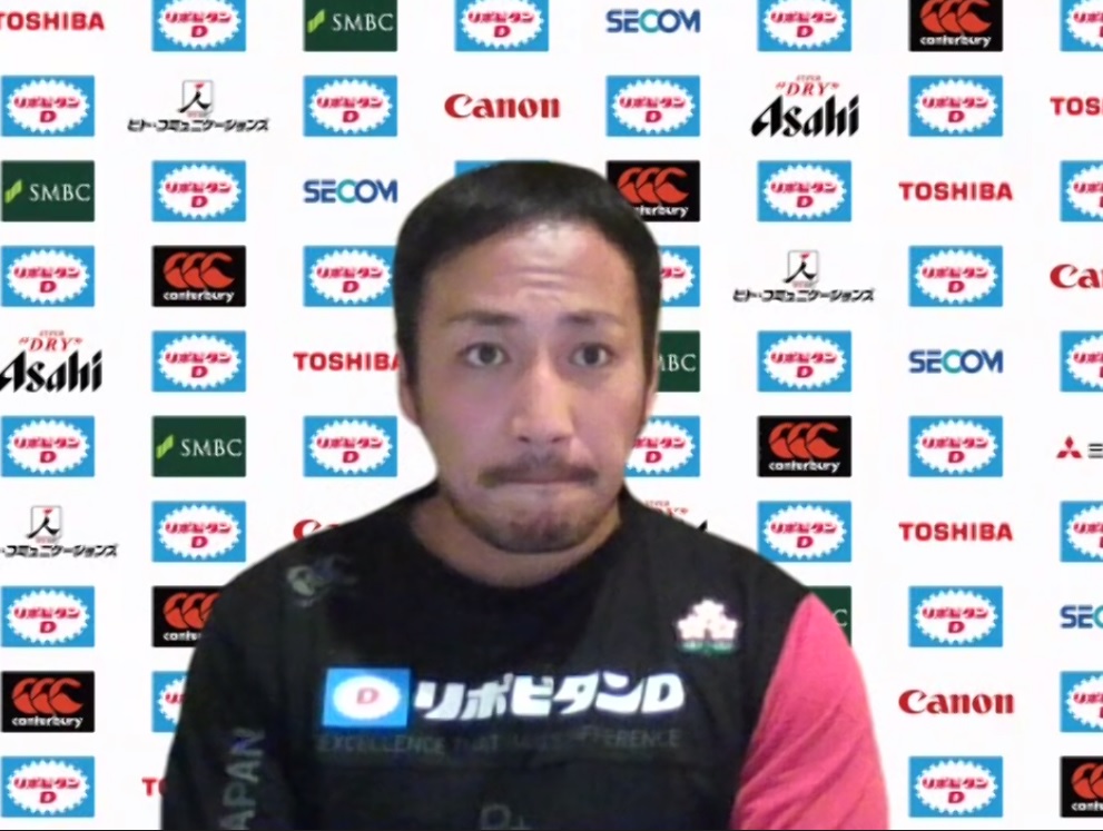 ラグビー日本代表宮崎合宿初日を終え、オンラインで思いを語るSH流大