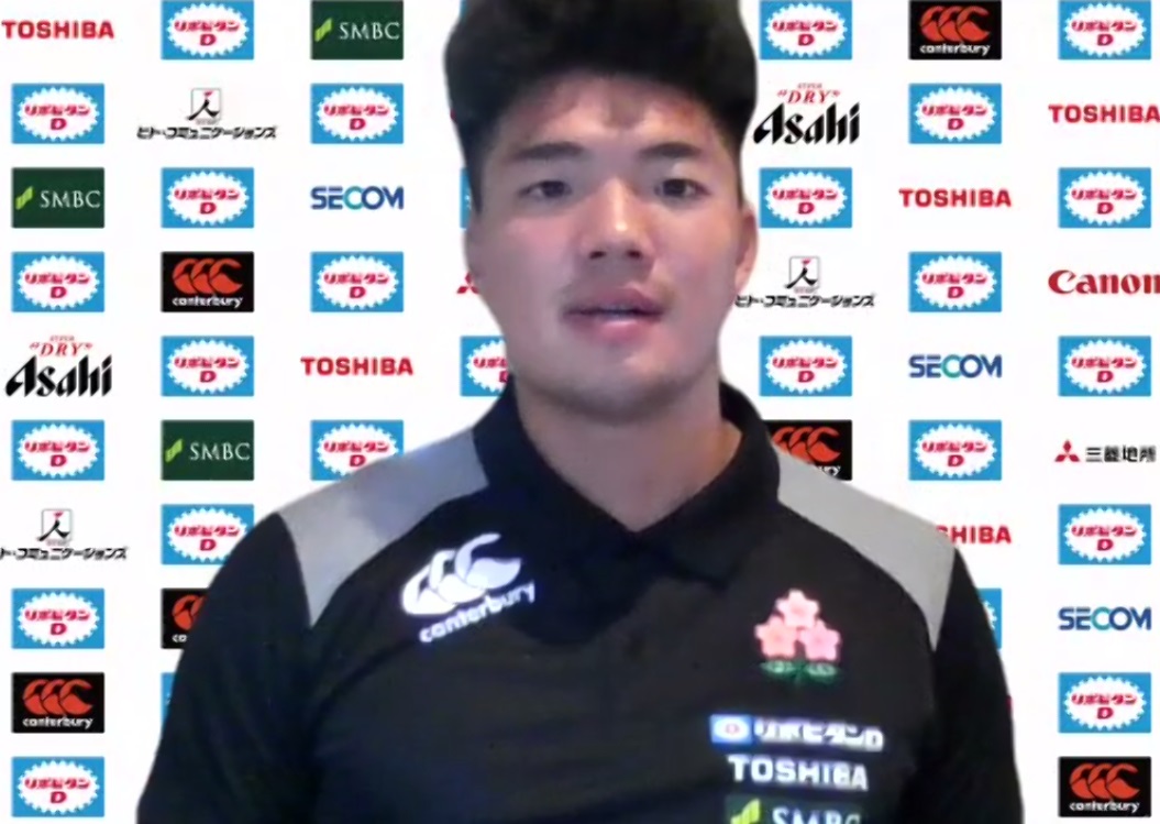 ラグビー日本代表宮崎合宿2日目、オンライン取材で思いを語るフランカー・NO8の福井翔大