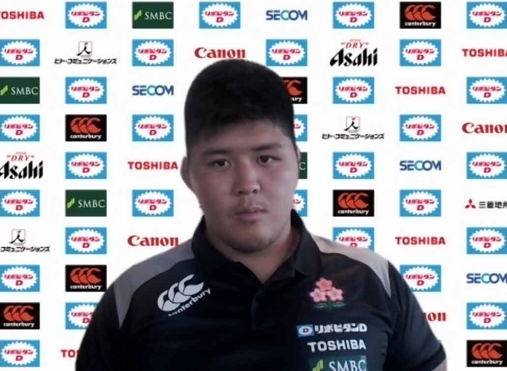 ラグビー日本代表宮崎合宿2日目、オンライン取材で思いを語るプロップの浅岡俊亮