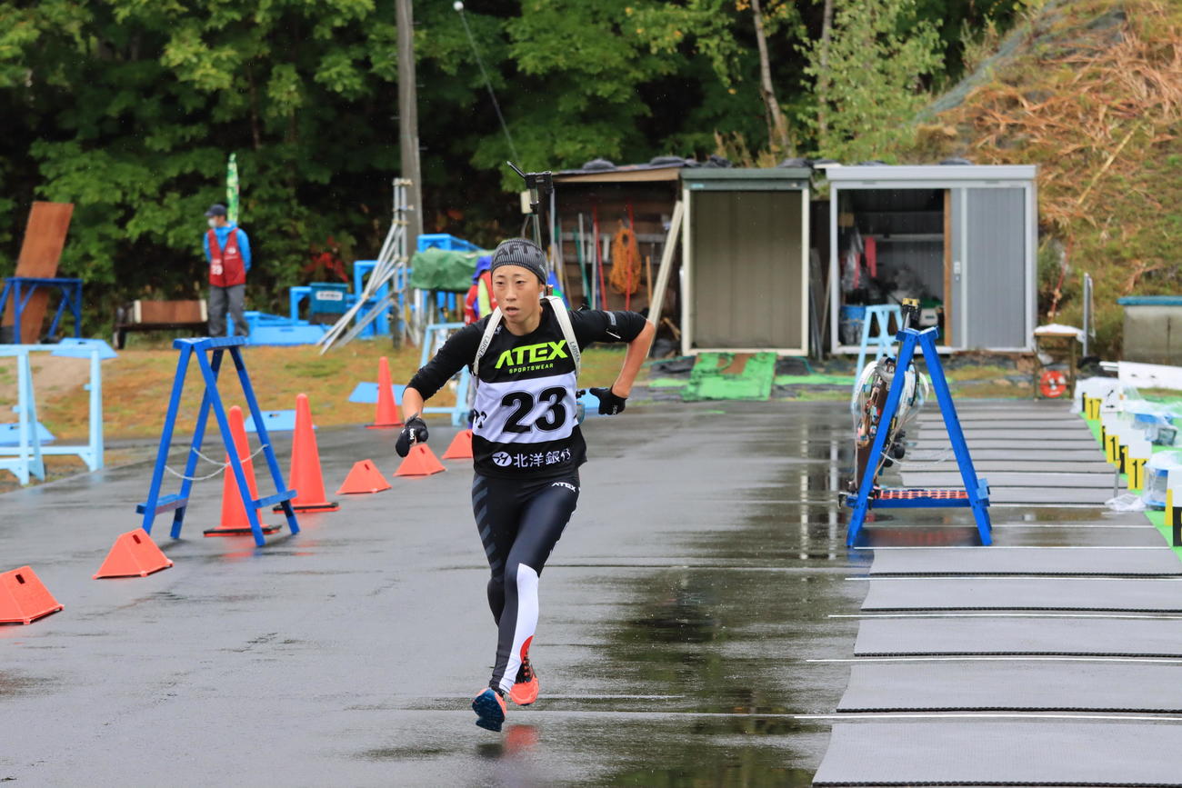 女子6キロで1位だった蜂須賀（撮影・保坂果那）