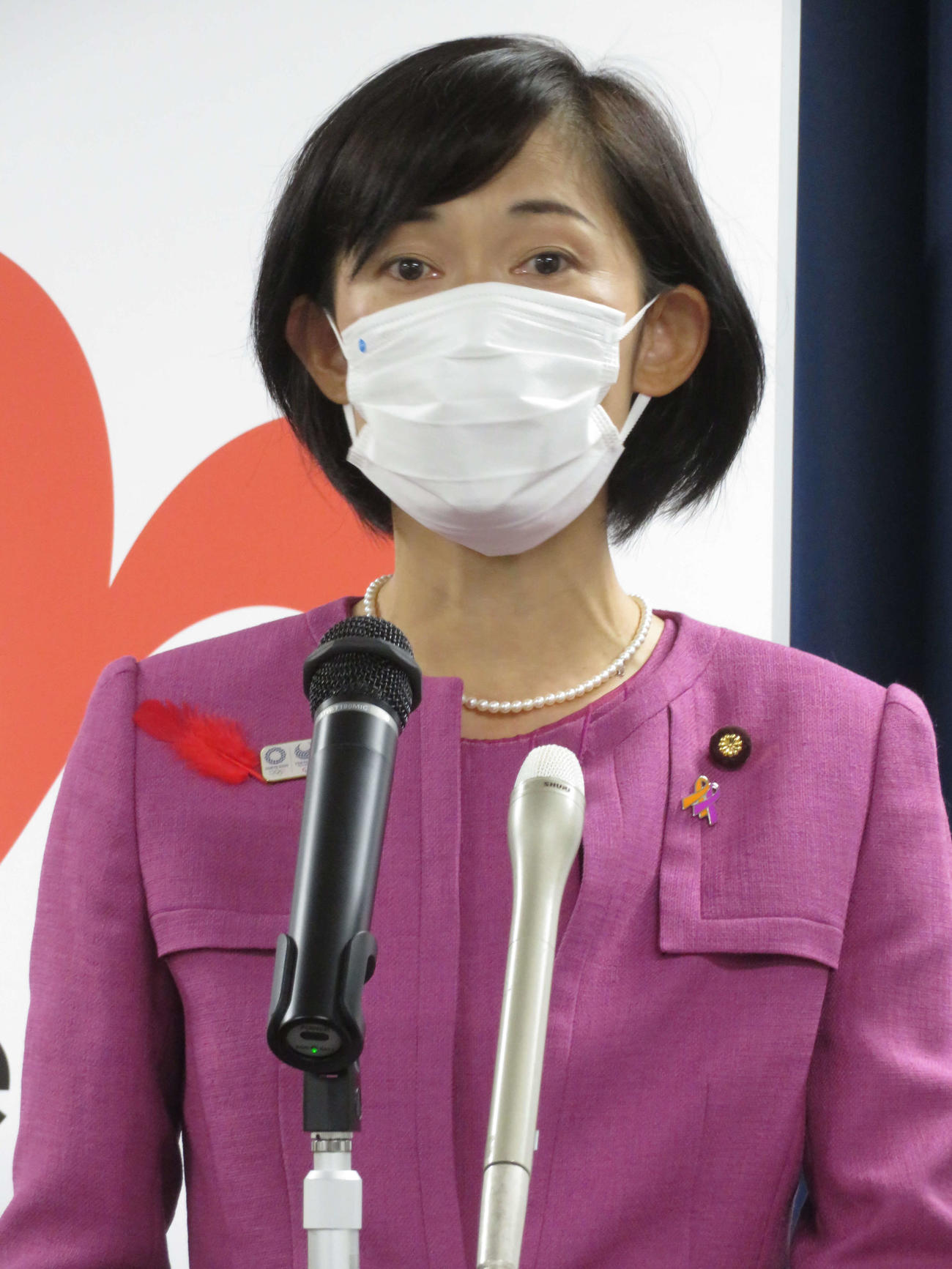 閣議後会見を行った丸川珠代五輪相（撮影・近藤由美子）