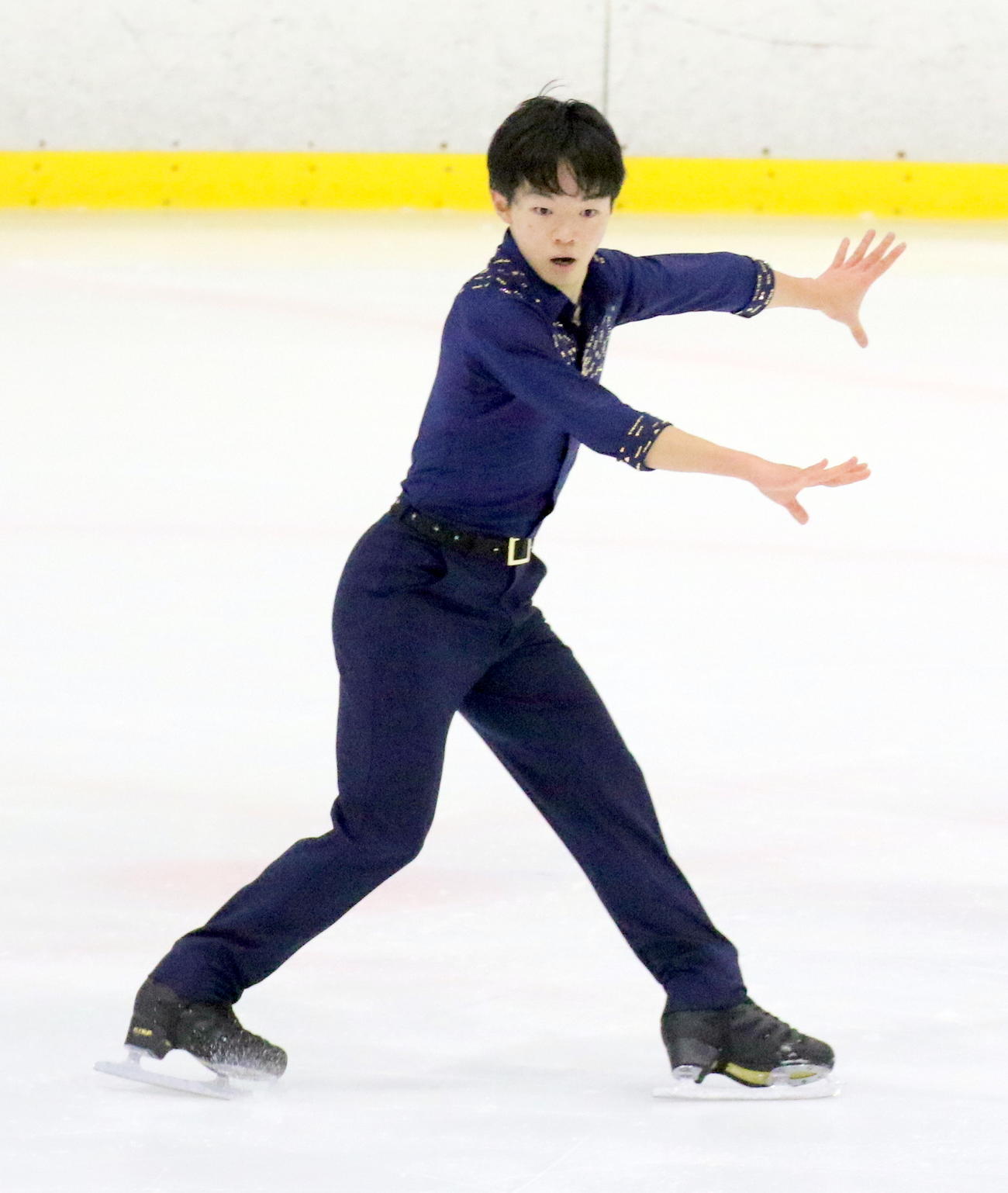 右手首骨挫傷明けの男子SPで首位発進した鍵山優真（撮影・木下淳）