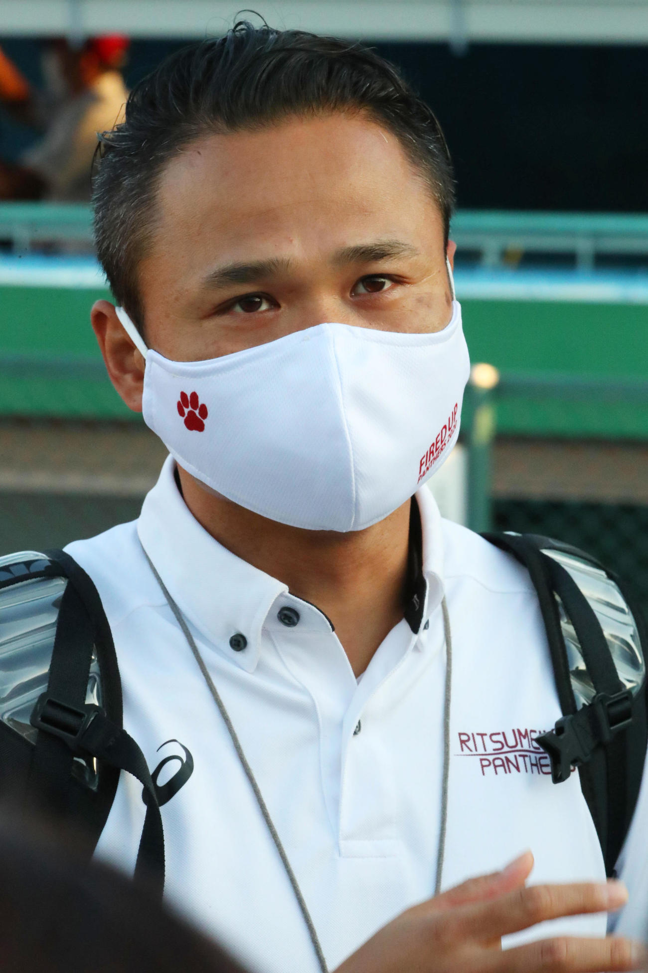 今季から立命大コーチに就任したOBの高田鉄男氏（撮影・宮崎幸一）