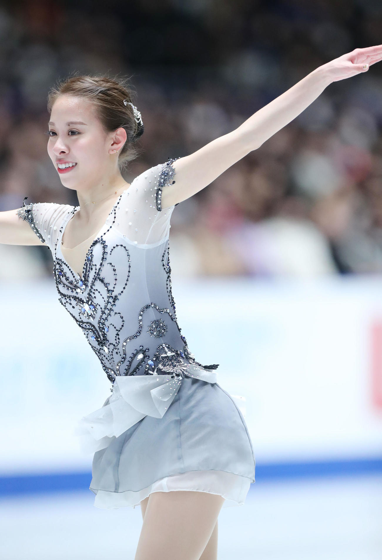 女子フリーで演技する松田悠良（2019年12月21日撮影）