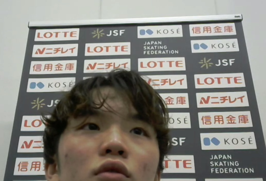 近畿選手権男子ショートプログラムを終えた友野一希