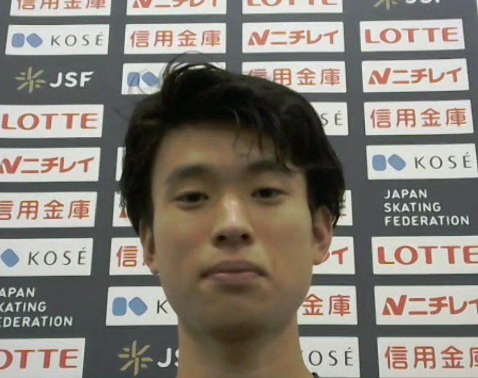 近畿選手権男子ショートプログラムを終えた本田ルーカス剛史