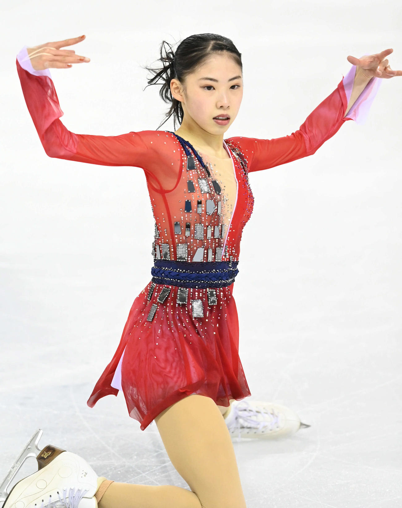 フィギュアスケート東京選手権　ジュニア女子フリーで演技する住吉（撮影・山崎安昭）