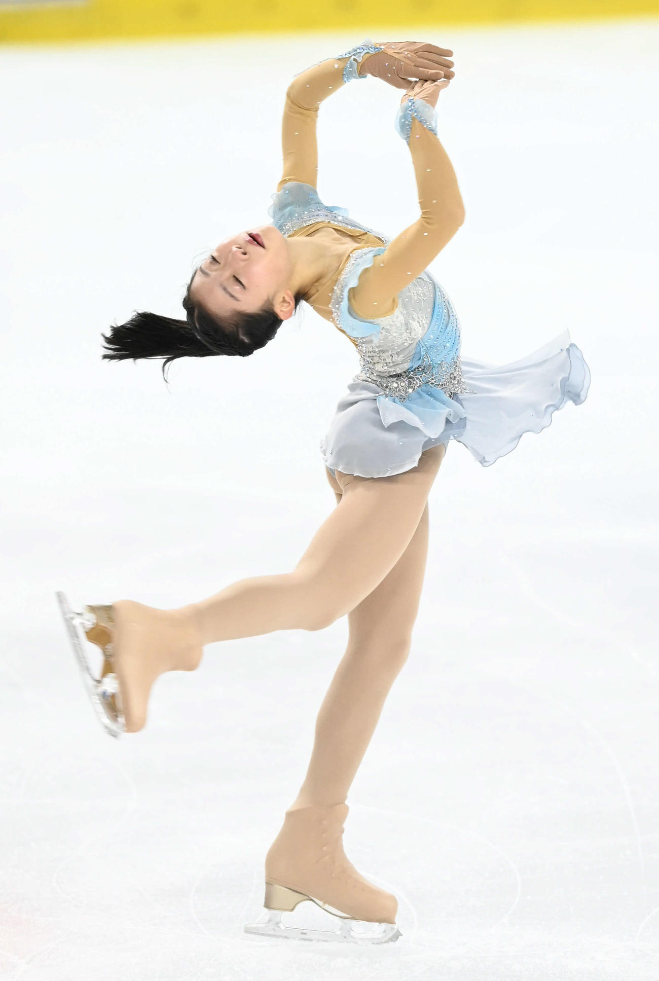 フィギュアスケート東京選手権　ジュニア女子フリーで演技する中井亜美（撮影・山崎安昭）