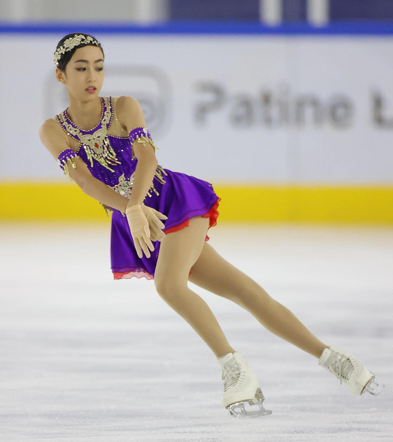 フィギュアスケート　近畿選手権大会　ジュニア女子フリーで演技する櫛田育良（9日、京都府宇治市の木下アカデミー京都アイスアリーナで）＝代表撮影