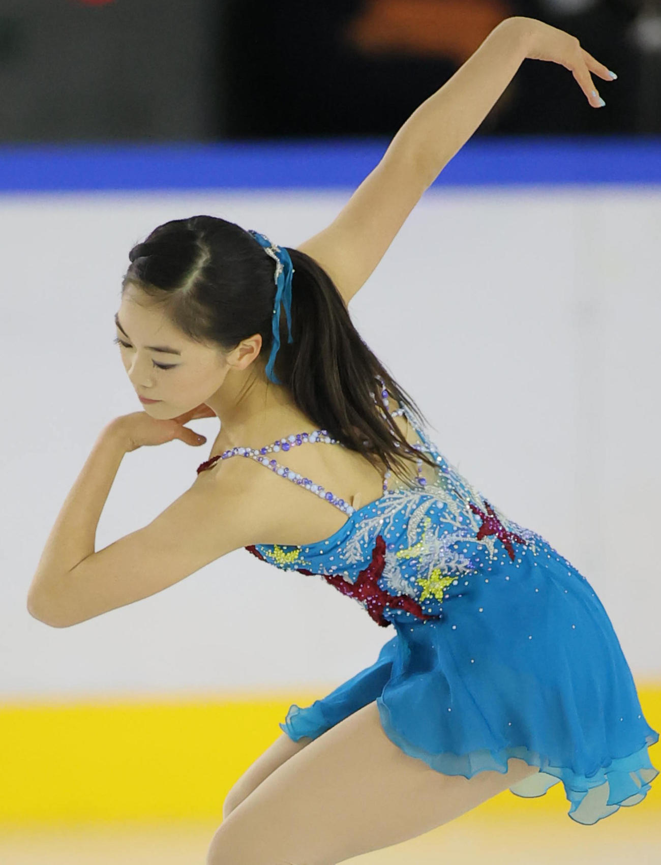 フィギュアスケート　近畿選手権大会　ジュニア女子フリーで演技する吉田陽菜