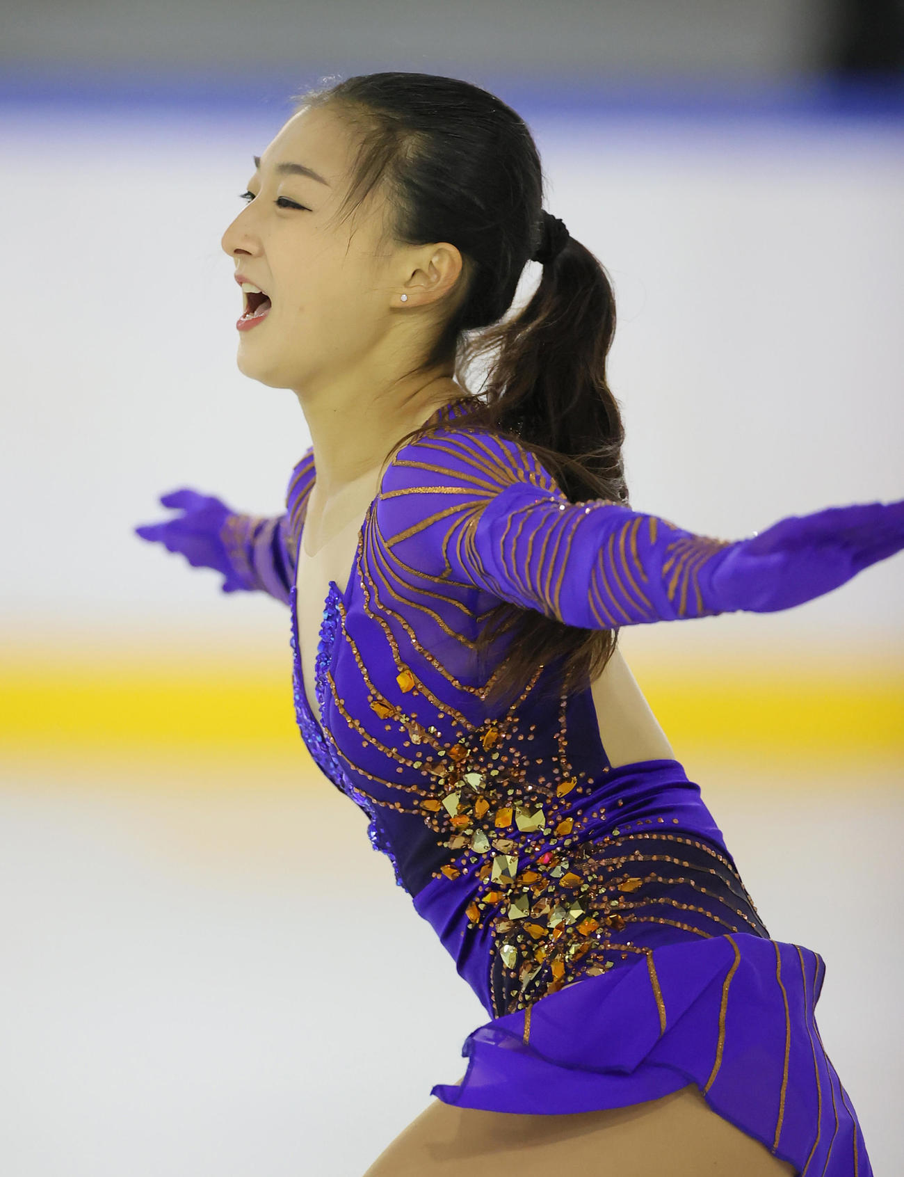フィギュアスケート近畿選手権大会　女子フリーで演技する坂本（代表撮影）