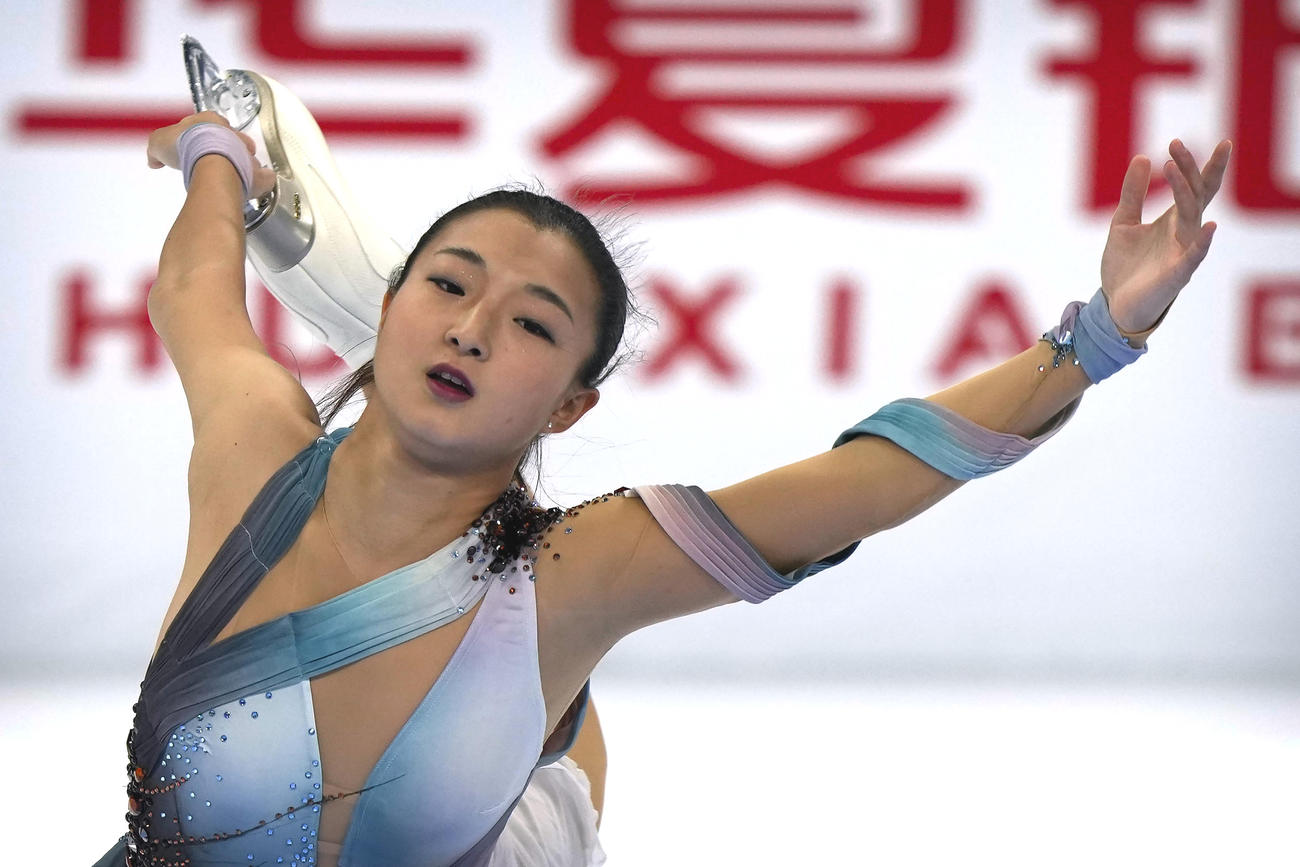 首位発進した坂本花織（AP）