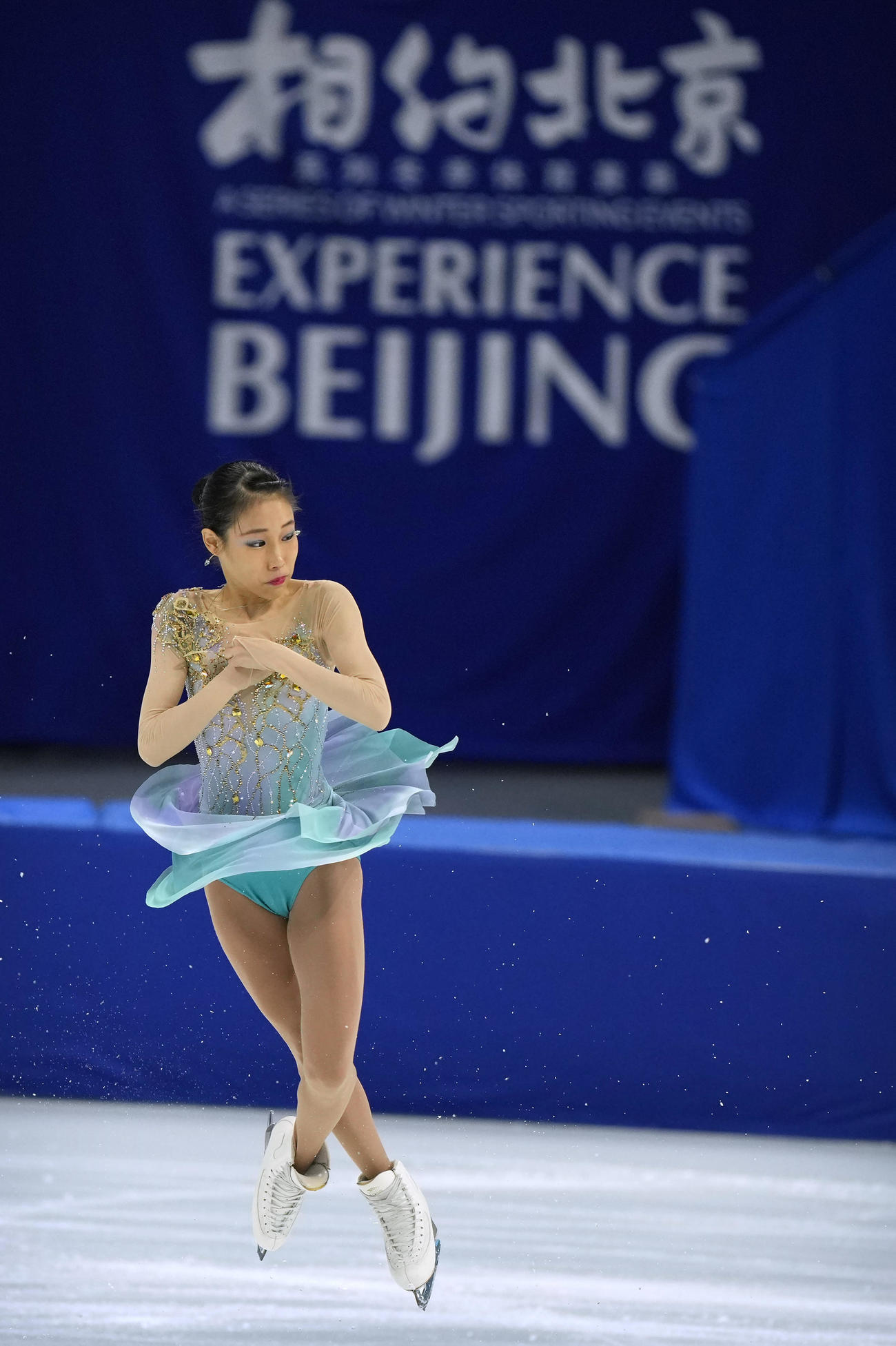 アジアンオープントロフィー女子フリーで演技する三原舞依（AP）
