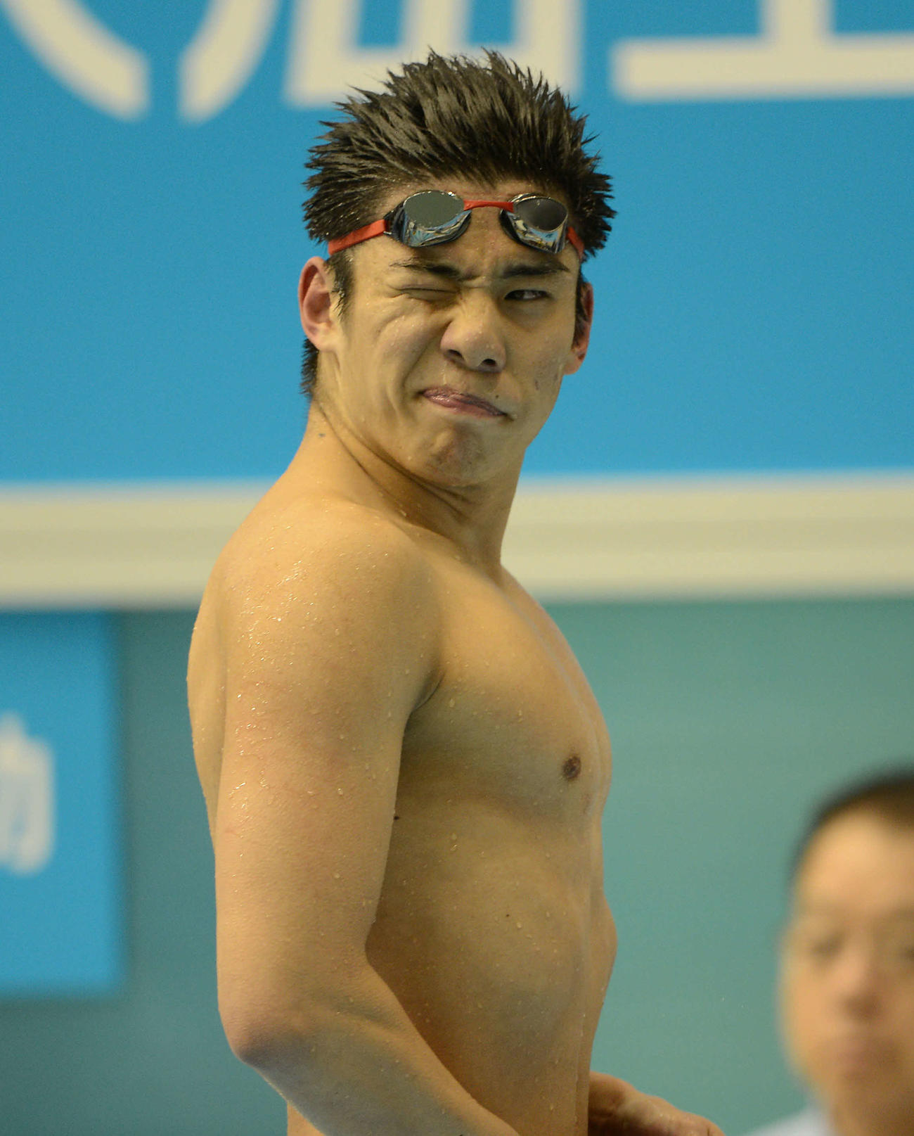 競泳男子200メートル平泳ぎ　山口観弘（2013年4月14日撮影）