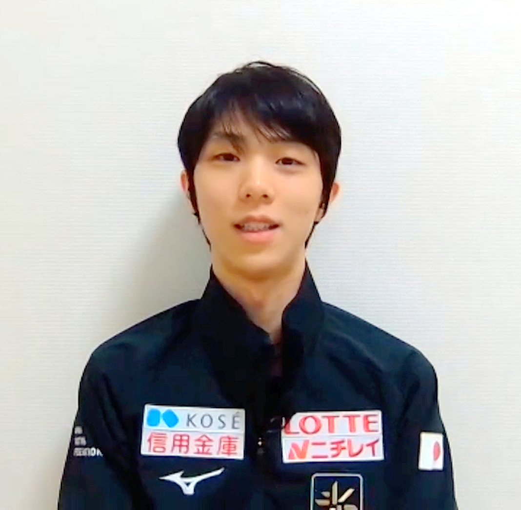GPシリーズに向けた抱負を語った羽生結弦（テレビ朝日提供）