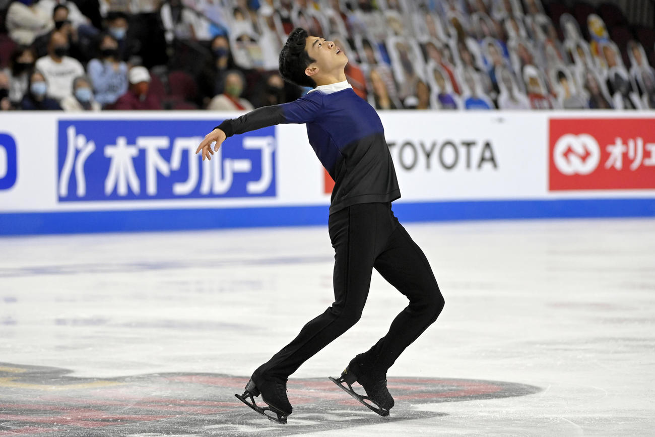 スケートアメリカ　フリーで演技するネーサン・チェン（AP）