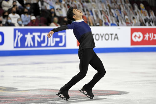 スケートアメリカ　フリーで演技するネーサン・チェン（AP）