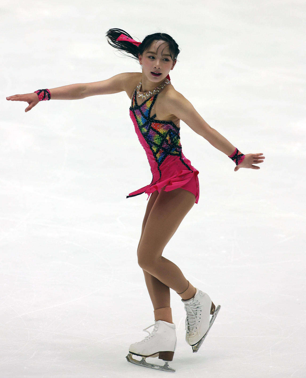 第25回全日本ノービス選手権に出場し演技を披露する村上（撮影・加藤哉）