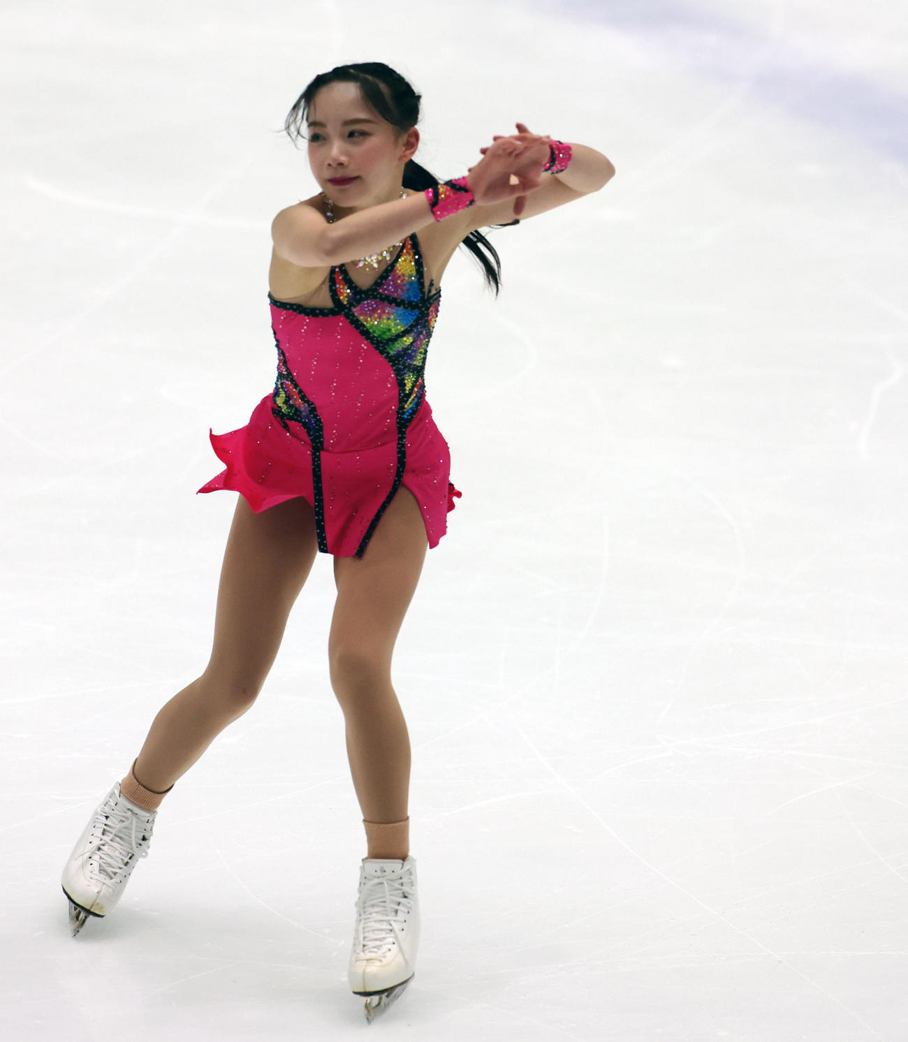 第25回全日本ノービス選手権に出場し演技を披露する村上（撮影・加藤哉）