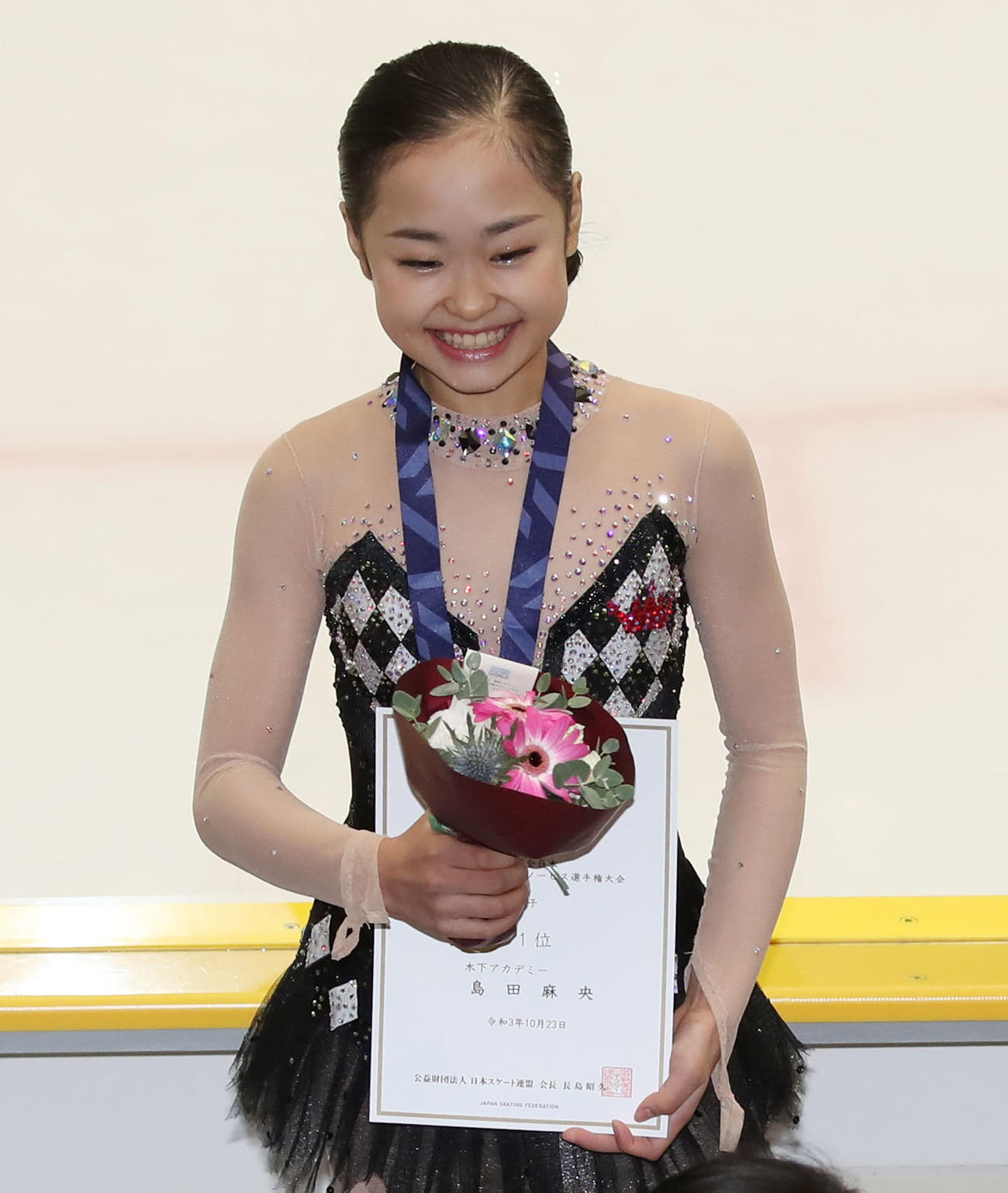 第25回全日本ノービス選手権で女子Aクラス優勝の島田（撮影・加藤哉）