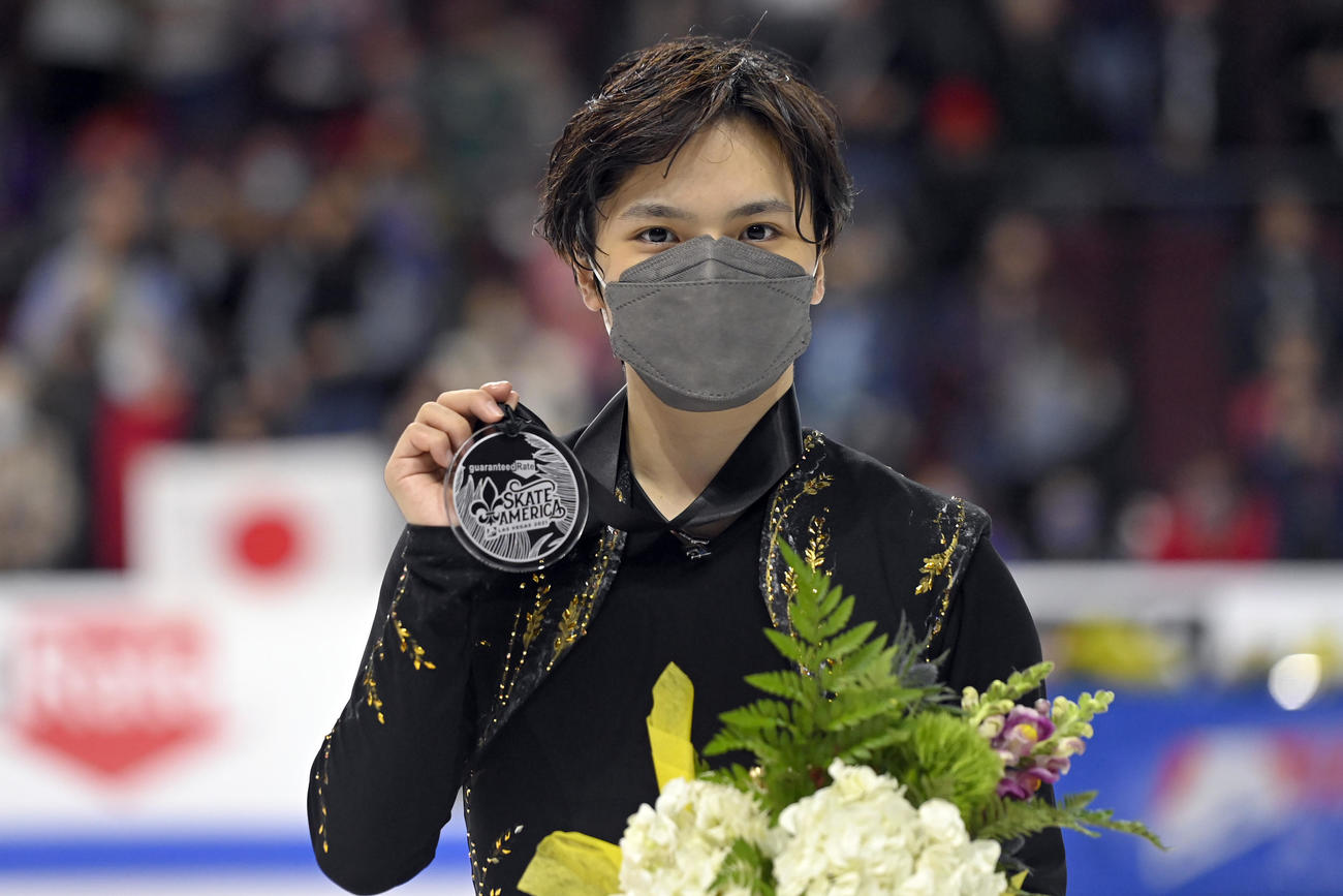 スケートアメリカで銀メダルを獲得した宇野昌磨（AP）