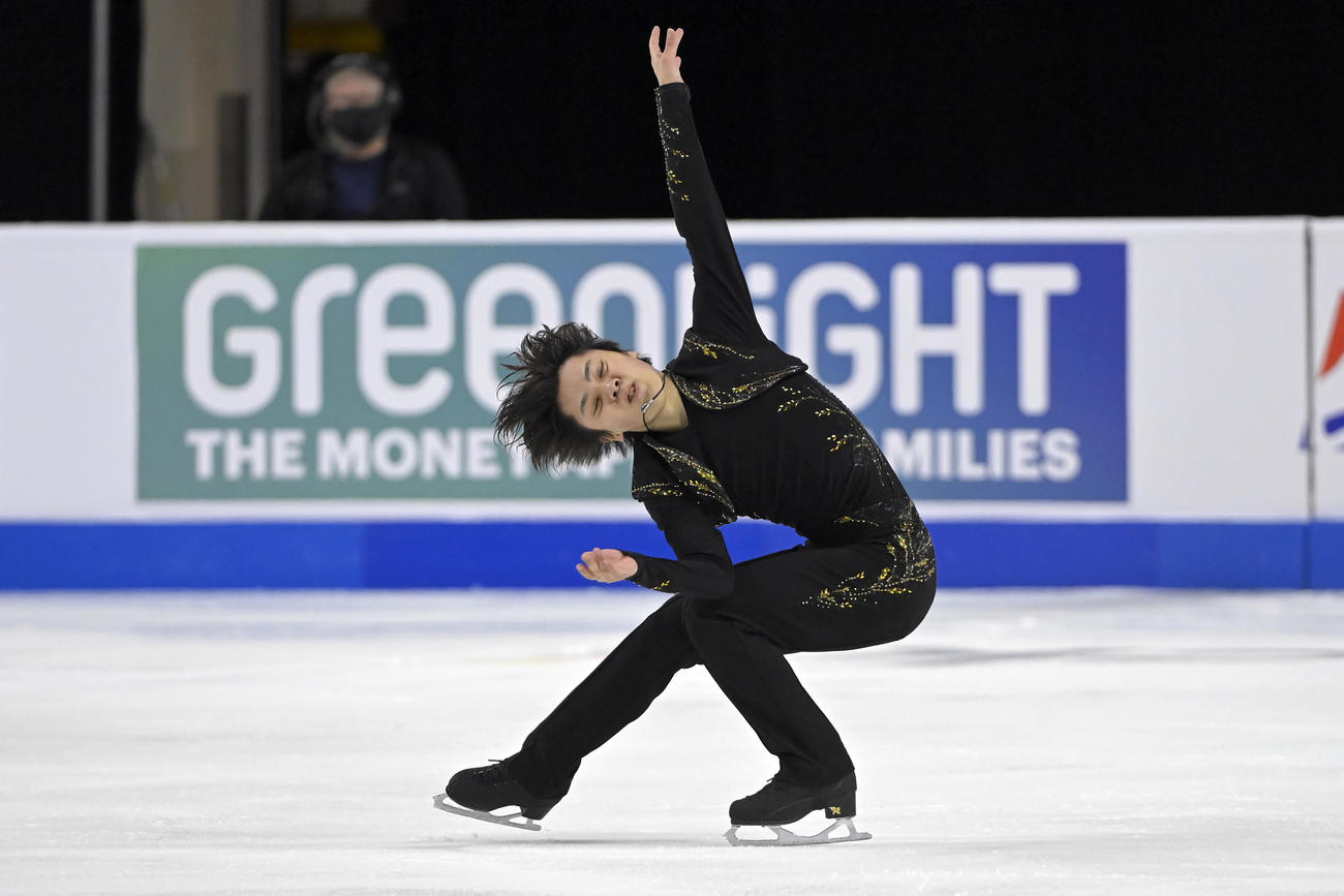 スケートアメリカ　フリーで演技をする宇野昌磨（AP）