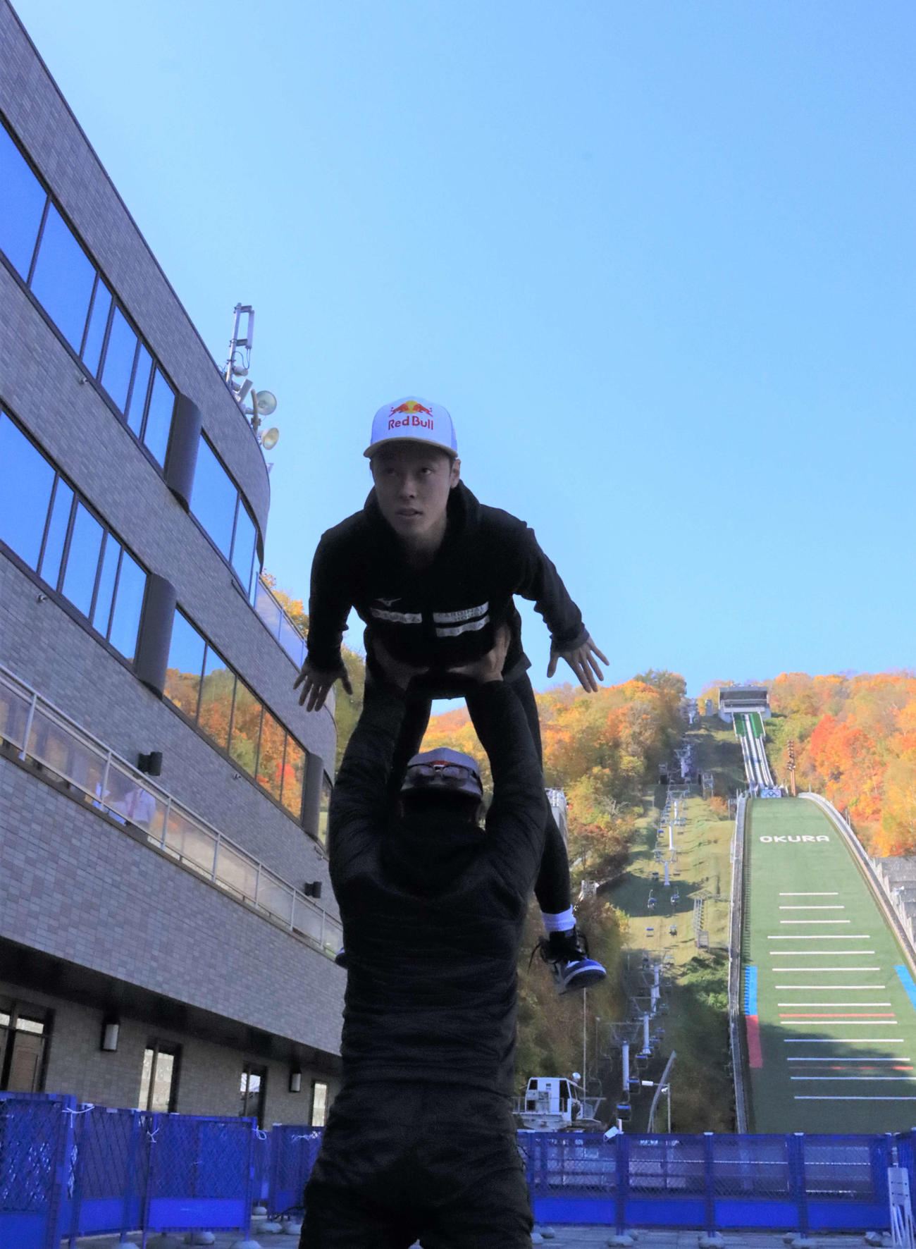 練習を公開した小林陵（撮影・保坂果那）