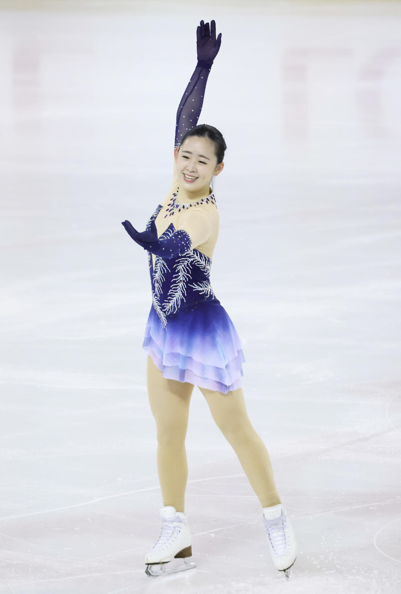 女子SPでトップに立った青木（撮影・足立雅史）