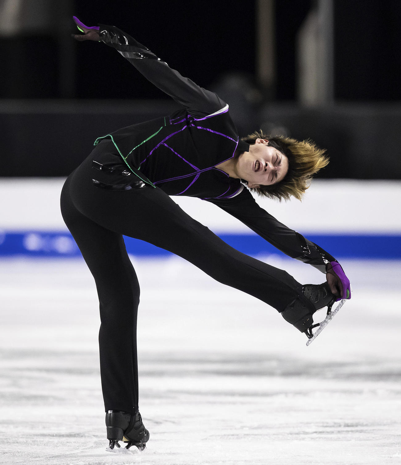 GPスケートカナダ男子SP　演技する田中刑事（AP）