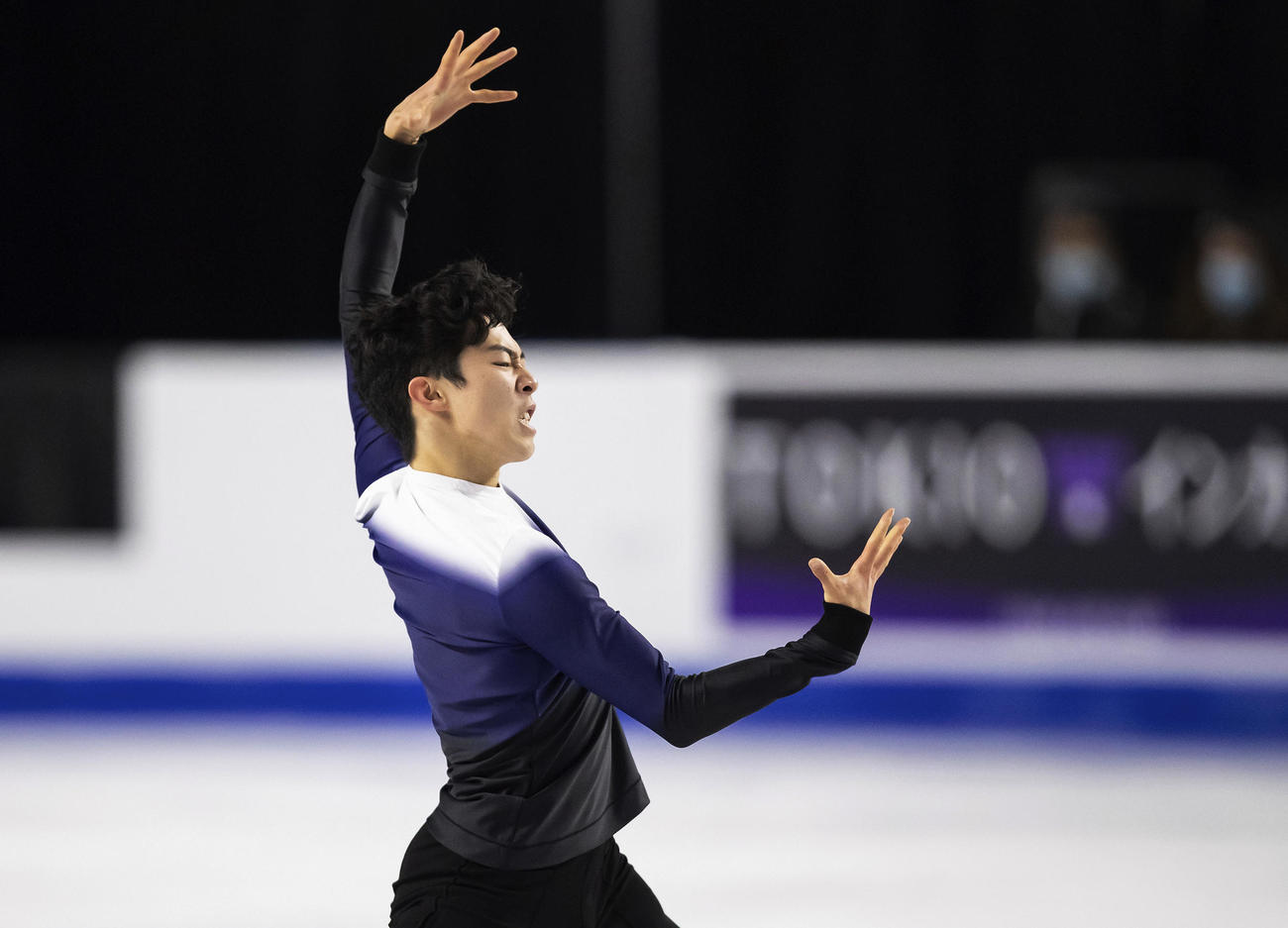 フリープログラムの演技を披露するネーサン・チェン（AP）