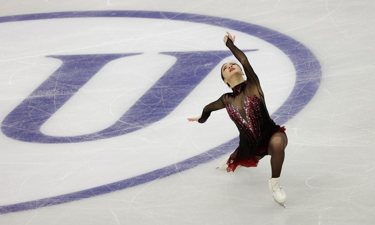 女子SP演技をするイム・ウンス（ロイター）