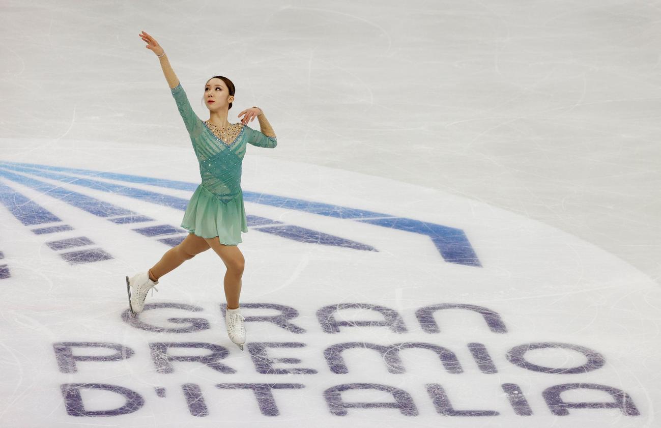 女子SP演技をするキム・イェリム（ロイター）