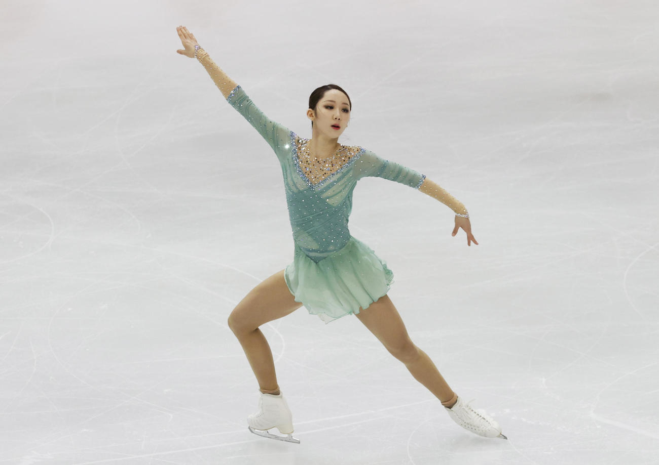 女子SP演技をするキム・イェリム（ロイター）