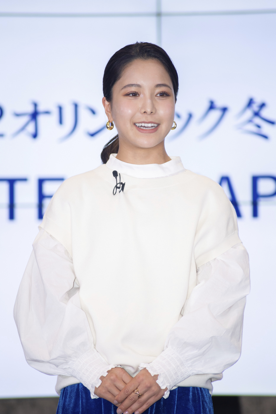 エアウィーブの発表会に出席したジャンプ女子の高梨