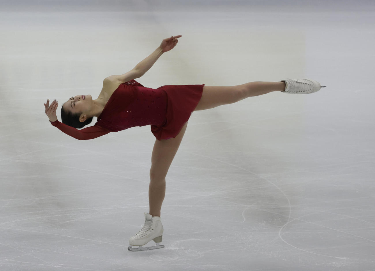 フリーで演技をおこなう宮原知子（ロイター）