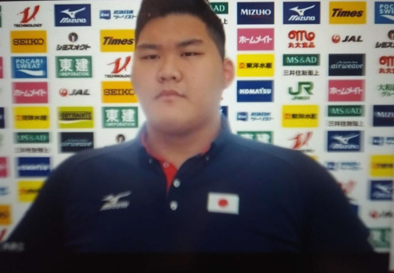 オンライン会見に応じた斉藤立