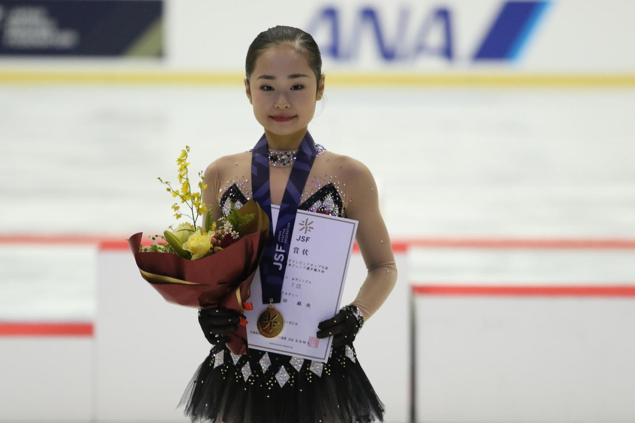 全日本ジュニア選手権女子を制した島田（撮影・松本航）
