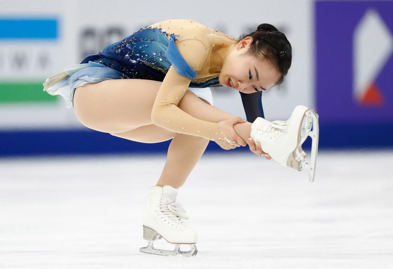 GP第6戦ロシア杯　フリーで演技する松生理乃（ロイター）