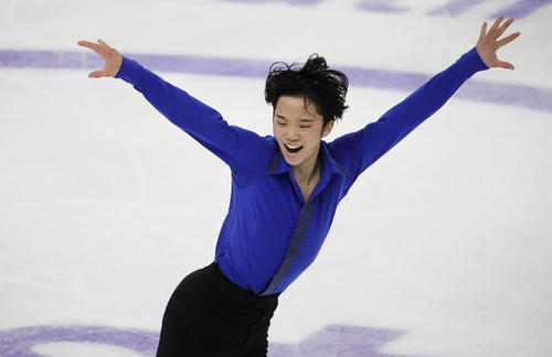 ロシア杯で３位に入った友野一希（AP）