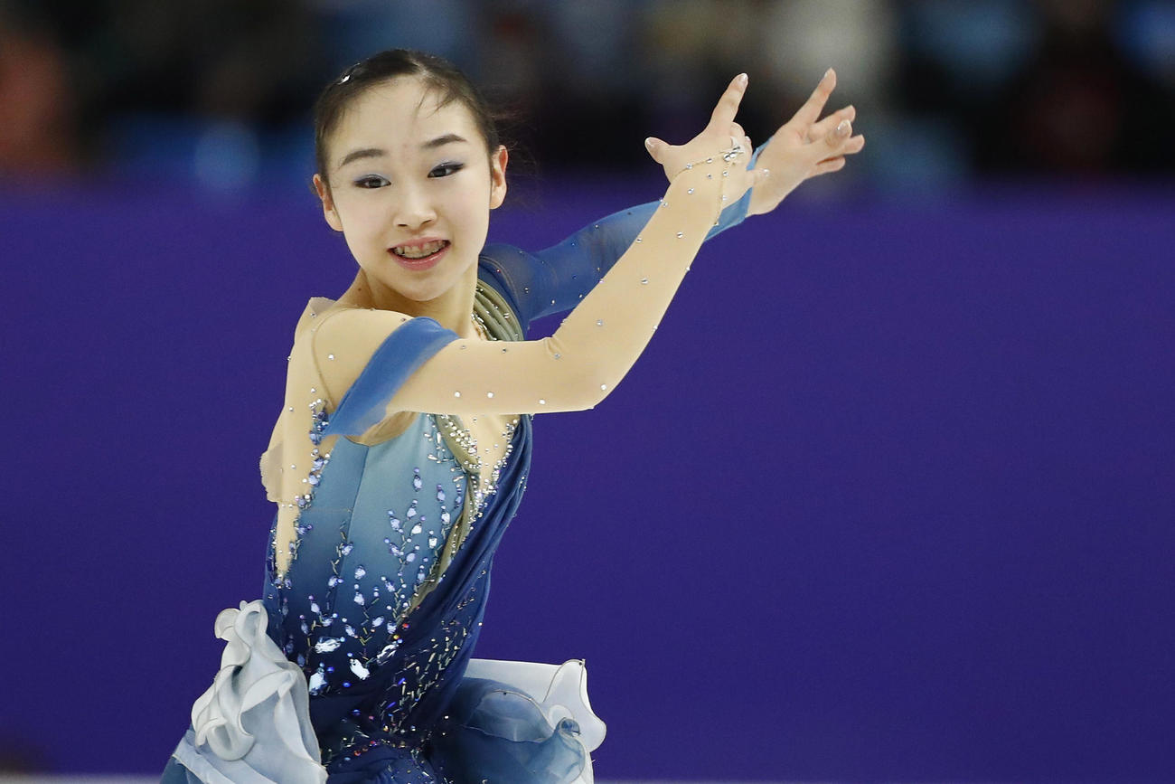 GP第6戦ロシア杯　フリーで演技する松生理乃（ロイター）