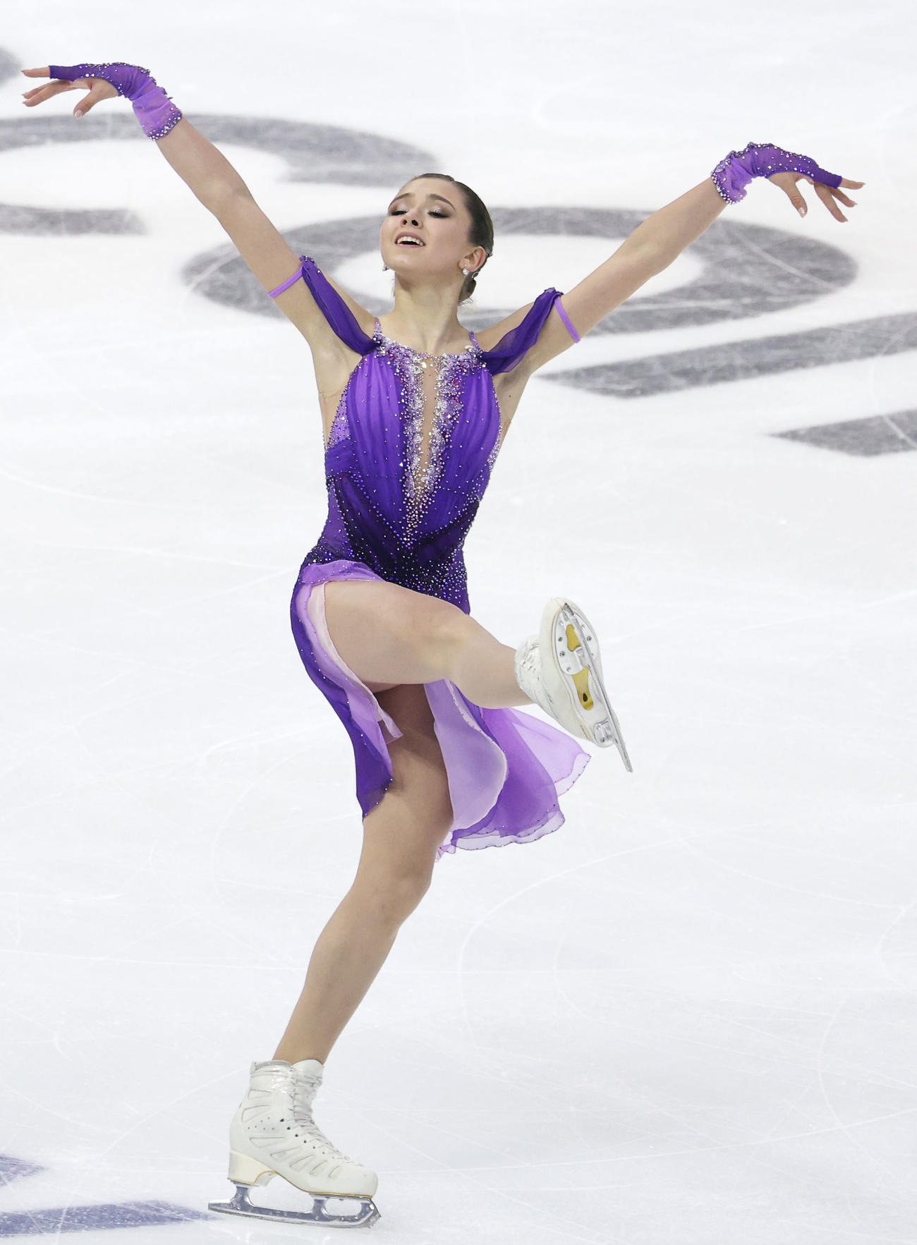 女子SPで世界最高得点をマークし首位に立ったカミラ・ワリエワ＝ソチ（ISU提供・ゲッティ＝共同）
