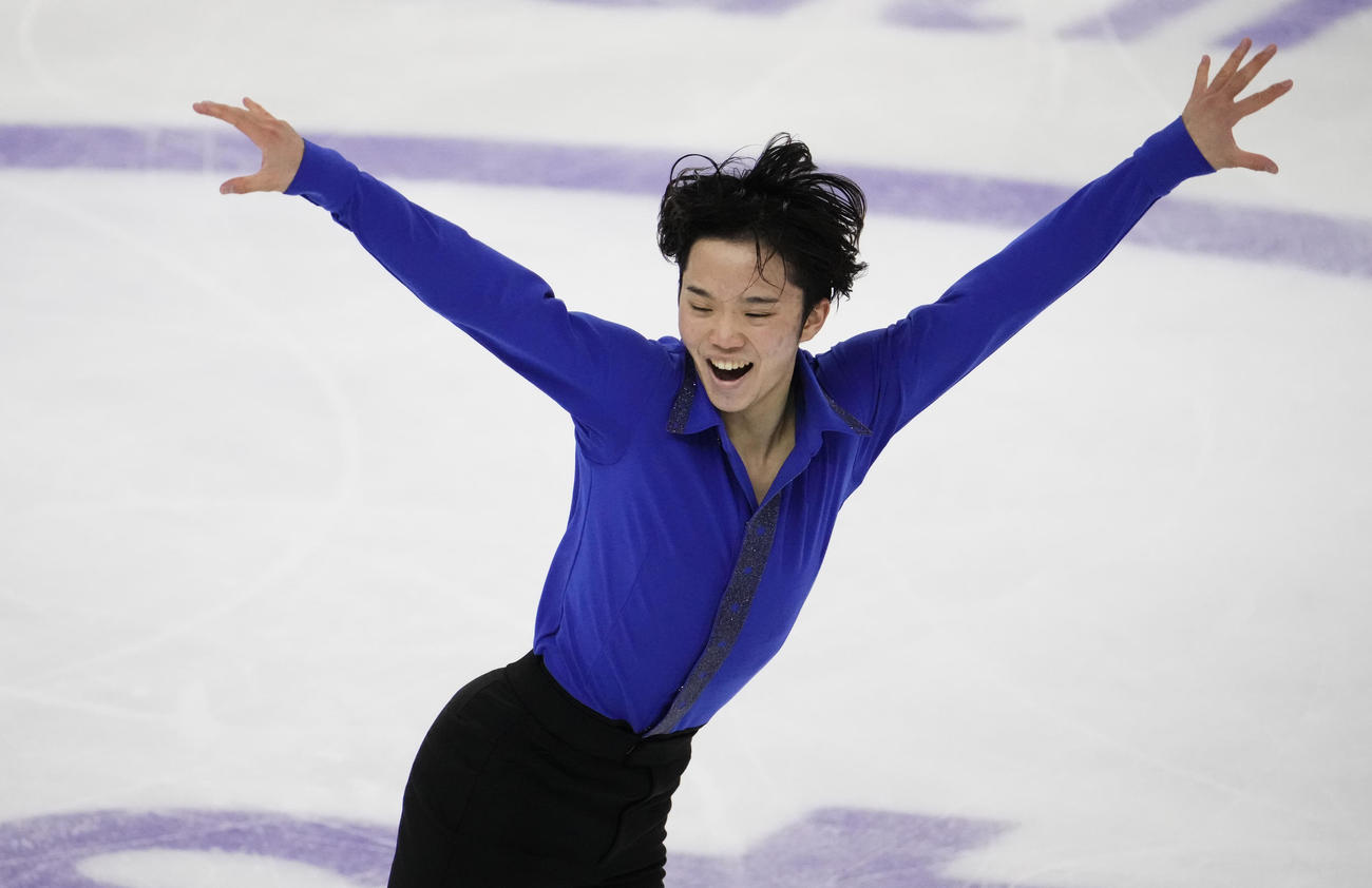 ロシア杯で３位に入った友野一希（AP）
