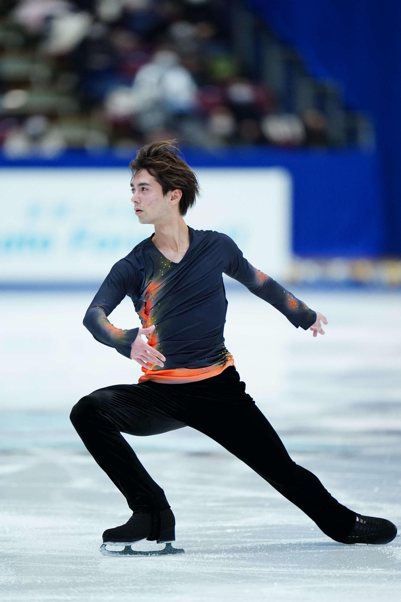 全日本選手権男子フリーで演技する日野龍樹＝2020年12月26日
