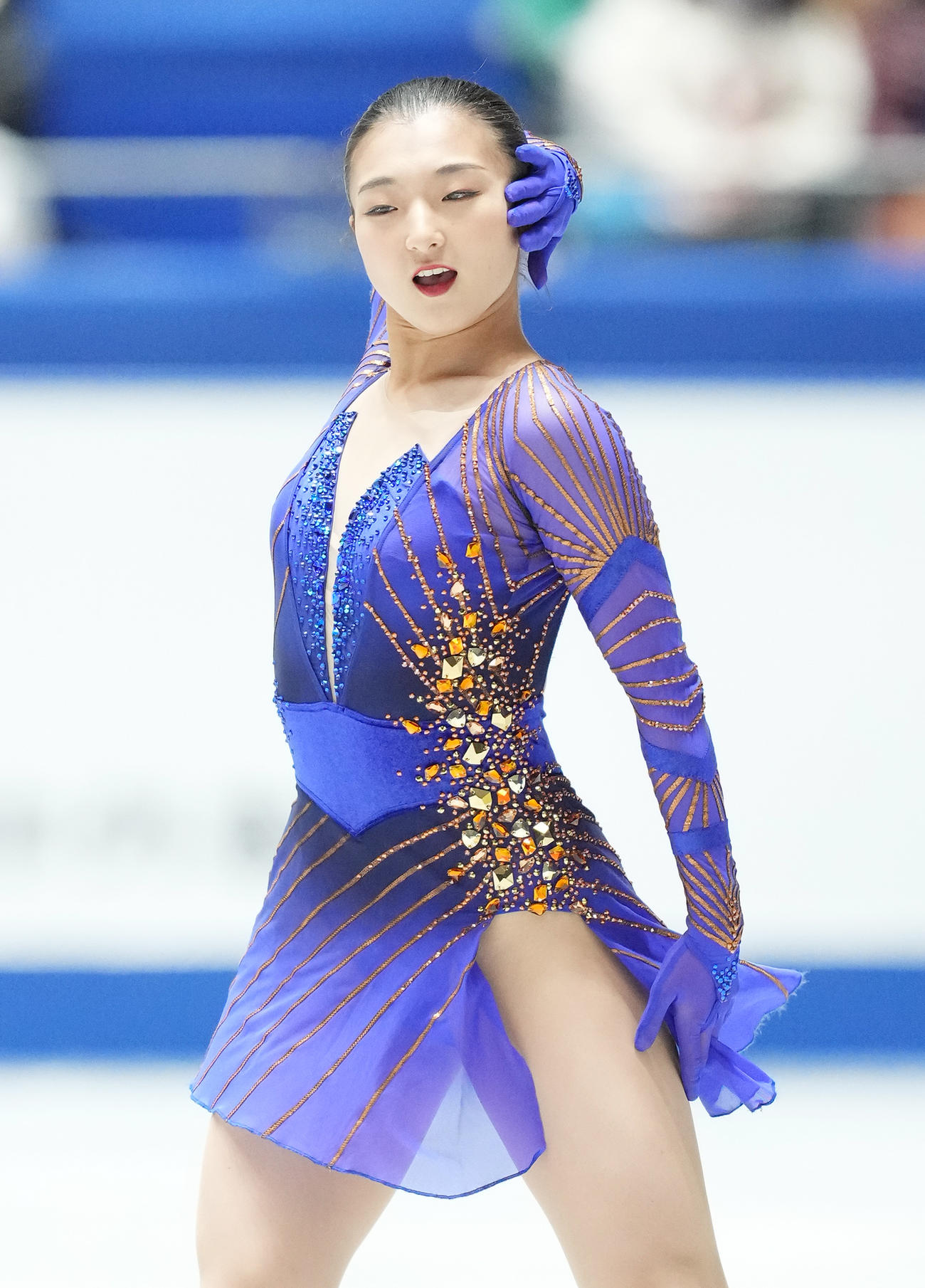 フィギュアスケート・グランプリ（GP）シリーズ第4戦NHK杯　第2日　女子フリー　演技する坂本花織（2021年11月13日）