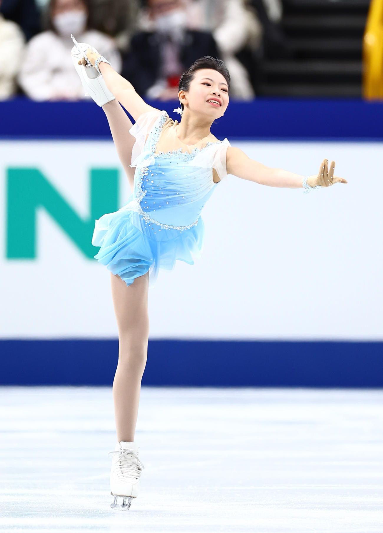 女子SPで演技する柴山（撮影・垰建太）