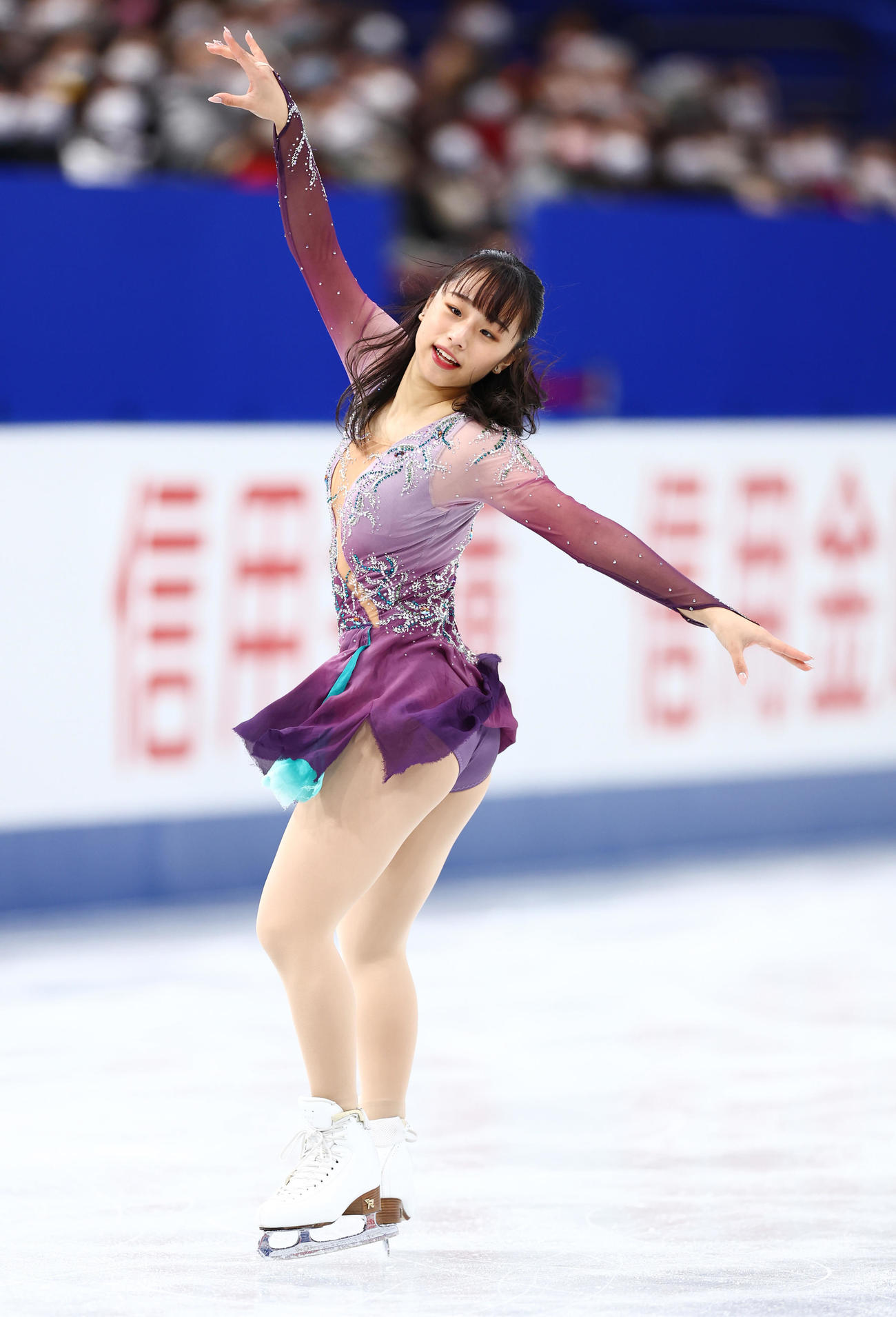 女子SPの演技をする山下（撮影・垰建太）