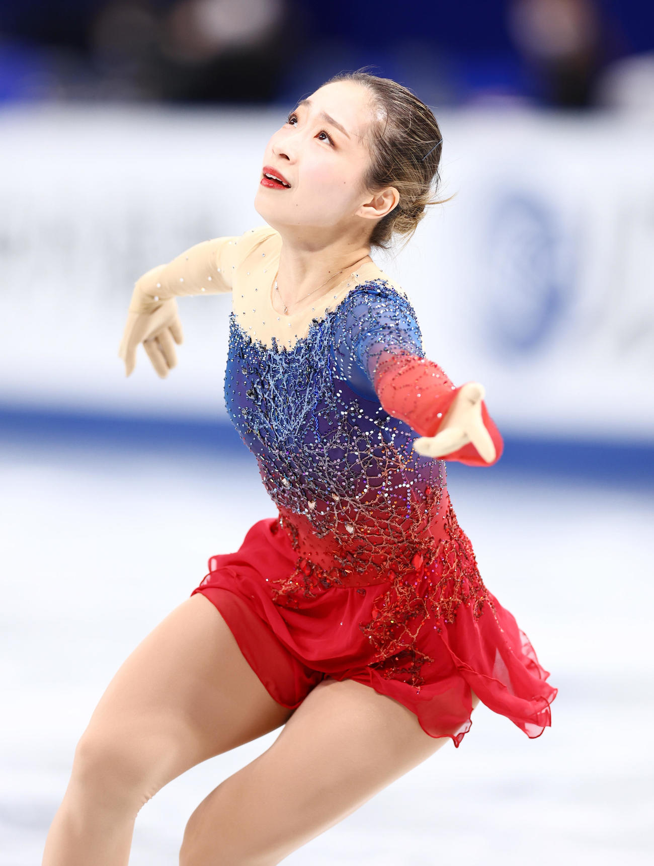 女子SPで演技する新田谷（撮影・垰建太）