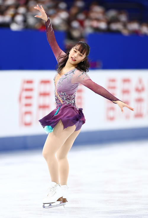 女子SPの演技をする山下（撮影・垰建太）